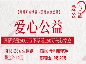 上街捐卵助孕生子 爱心志愿者招募